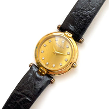 Load image into Gallery viewer, Balenciaga Ladies’ Quartz Watch – Gold-Plated with Diamond Dial, 1990s
