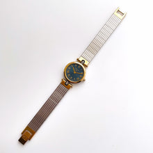 Load image into Gallery viewer, Vintage Two-Tone Christian Dior Ladies' Quartz Watch with Round Metallic Blue Dial