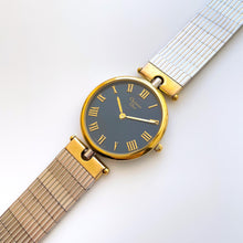 Load image into Gallery viewer, Vintage Two-Tone Christian Dior Unisex Quartz Watch with Round Metallic Blue Dial - Boxed
