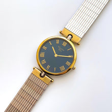 Load image into Gallery viewer, Vintage Two-Tone Christian Dior Unisex Quartz Watch with Round Metallic Blue Dial - Boxed