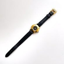 Load image into Gallery viewer, Ladies' Vintage 90s Gold-Plated Fendi Quartz Watch with Black Dial and Leather Strap - Boxed