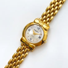 Load image into Gallery viewer, Vintage 1990s Gold-Plated Ladies' Nina Ricci Quartz Watch with Round Mother of Pearl Dial