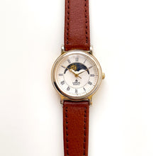 Load image into Gallery viewer, Ladies' Vintage Gold-Plated Lorus Sun & Moon Phase Quartz Watch