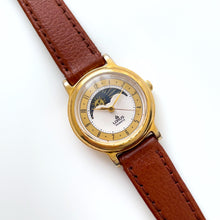 Load image into Gallery viewer, Ladies' Vintage Gold-Plated Lorus Sun & Moon Phase Quartz Watch