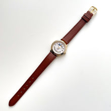 Load image into Gallery viewer, Vintage Ladies' Reflex Moon Phase Quartz Watch with Brown Leather Strap