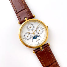 Load image into Gallery viewer, Very Rare Unisex 90s Gucci Moonphase Quartz Watch with Three Sub-Dials