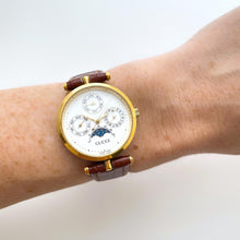 Load image into Gallery viewer, Very Rare Unisex 90s Gucci Moonphase Quartz Watch with Three Sub-Dials