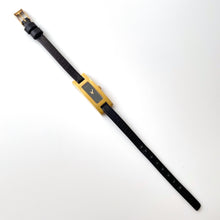 Load image into Gallery viewer, Gucci 3900L Quartz Watch with Rectangular Black Dial and Leather Strap - Boxed