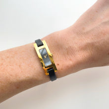 Load image into Gallery viewer, Gucci 3900L Quartz Watch with Rectangular Black Dial and Leather Strap - Boxed