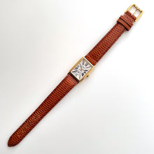 Load image into Gallery viewer, Ladies' Vintage Gold-Plated Tissot Quartz Watch with Rectangular Tank Dial and Brown Leather Strap