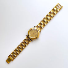 Load image into Gallery viewer, Vintage Gold-Plated Christian Dior Ladies' Quartz Watch with Crystal-Set Dial and Faceted Glass