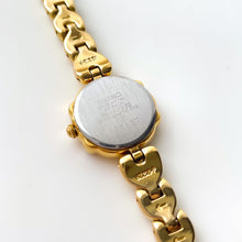 Load image into Gallery viewer, Very Rare 90s Gold-Plated Seiko Tissé Jewellery Quartz Watch with Tiny Dial, Thin Bracelet and 6 Rubies