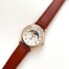 Load image into Gallery viewer, Ladies' Vintage Gold-Plated Lorus Sun & Moon Phase Quartz Watch
