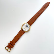 Load image into Gallery viewer, Vintage Unisex Tuscany Sun & Moon Phase Quartz Watch with Brown Leather Strap