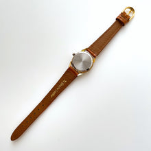 Load image into Gallery viewer, Vintage 90s Ladies' Imado Sun & Moon Phase Quartz Watch with Brown Leather Strap