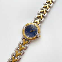 Load image into Gallery viewer, Vintage 1990s Yves Saint Laurent Ladies' Quartz Watch with Two-Tone Bracelet and Blue Dial