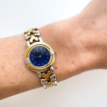 Load image into Gallery viewer, Vintage 1990s Yves Saint Laurent Ladies' Quartz Watch with Two-Tone Bracelet and Blue Dial