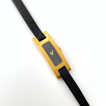 Load image into Gallery viewer, Gucci 3900L Quartz Watch with Rectangular Black Dial and Leather Strap - Boxed