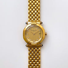 Load image into Gallery viewer, Vintage Gold-Plated Christian Dior Ladies' Quartz Watch with Crystal-Set Dial and Faceted Glass
