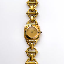 Load image into Gallery viewer, Vintage 1990s Gucci 6300L Quartz Watch with Gold-Plated Bracelet