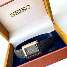 Load image into Gallery viewer, Vintage 1980 Gold-Plated Ladies' Tank-Style Seiko Quartz Watch - Boxed