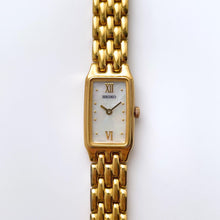 Load image into Gallery viewer, Thin Vintage 1990s Gold-Plated Ladies' Seiko Quartz Watch with Mother of Pearl Dial