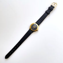 Load image into Gallery viewer, Balenciaga Ladies’ Quartz Watch – Gold-Plated with Black Dial & Leather Strap