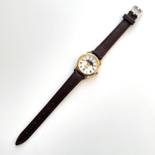 Load image into Gallery viewer, Vintage Constant Sun & Moon Phase Quartz Watch with Brown Leather Strap