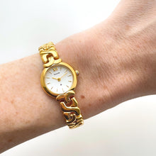 Load image into Gallery viewer, Vintage Ladies' Gold-Plated Accurist Quartz Watch with White Round Dial