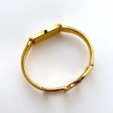 Load image into Gallery viewer, Vintage Ladies' Gold-Plated Gucci 1500L Bangle Quartz Watch with Beige Rectangular Dial
