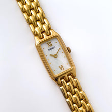 Load image into Gallery viewer, Thin Vintage 1990s Gold-Plated Ladies' Seiko Quartz Watch with Mother of Pearl Dial