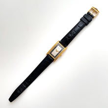 Load image into Gallery viewer, Vintage 1998 Gucci 2600L Quartz Watch with Rectangular Tank-Style Dial and Black Leather Strap