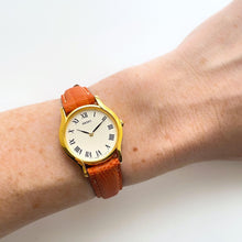 Load image into Gallery viewer, Vintage Gold-Plated Ladies' Seiko Quartz Watch with Brown Leather Strap