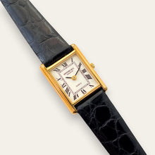 Load image into Gallery viewer, 1980s Raymond Weil Tank Style Quartz Watch with Roman Numerals