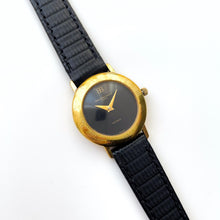Load image into Gallery viewer, Balenciaga Ladies’ Quartz Watch – Gold-Plated with Black Dial & Leather Strap