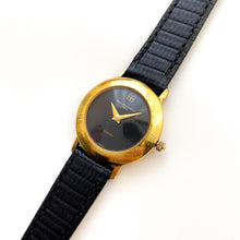 Load image into Gallery viewer, Balenciaga Ladies’ Quartz Watch – Gold-Plated with Black Dial & Leather Strap