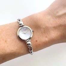 Load image into Gallery viewer, Vintage Silver-Tone Ladies' Courrèges Quartz Watch with Mother of Pearl Dial