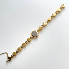 Load image into Gallery viewer, Rare 90s Gold-Plated Seiko Jewellery Quartz Watch with Tiny Dial, Thin Beaded Bracelet and 2 Rubies