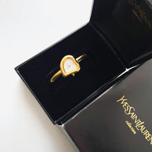 Load image into Gallery viewer, Vintage Yves Saint Laurent Gold-Plated Ladies' Bangle Quartz Watch with Heart Shaped Dial - Boxed