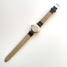 Load image into Gallery viewer, Vintage Ladies' Gold-Plated Lorus Sun & Moon Quartz Watch with Brown Leather Strap