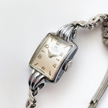 Load image into Gallery viewer, Vintage Ladies' Silver-Tone Art Deco Bucherer Mechanical Watch