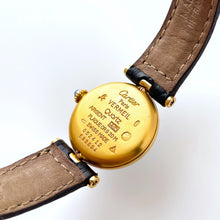Load image into Gallery viewer, Cartier Must Vendome Vermeil - Gold-Plated Silver 925 with Black Dial - With box and Papers