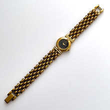 Load image into Gallery viewer, Vintage 1990s Gold-Plated Ladies' Seiko Quartz Watch with Tiny Black Dial - Boxed