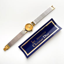 Load image into Gallery viewer, Vintage 1991 Two-Tone Christian Dior Ladies' Quartz Watch with Round Gold Dial - Boxed