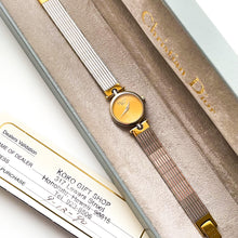 Load image into Gallery viewer, Vintage 1990 Two-Tone Christian Dior Ladies' Quartz Watch with Round Gold Dial - Boxed