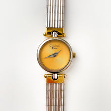 Load image into Gallery viewer, Vintage 1990 Two-Tone Christian Dior Ladies' Quartz Watch with Round Gold Dial - Boxed