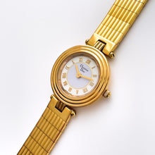 Load image into Gallery viewer, Vintage 1990s Gold-Plated Christian Dior 3051 Ladies' Quartz Watch with Round Sector Dial