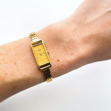 Load image into Gallery viewer, Vintage 1990s Gold-Plated Ladies' Seiko Quartz Watch With Rectangular Dial