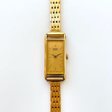 Load image into Gallery viewer, Vintage 1990s Gold-Plated Ladies' Seiko Quartz Watch With Rectangular Dial