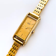 Load image into Gallery viewer, Vintage 1990s Gold-Plated Ladies' Seiko Quartz Watch With Rectangular Dial